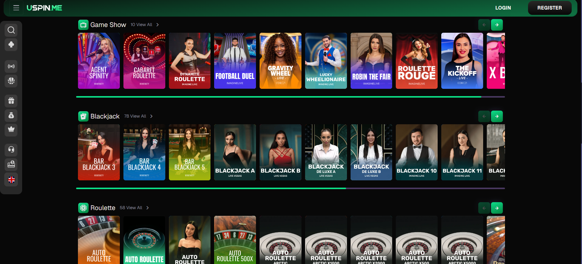 Betnero live casino en slots visual met moderne speeltafels en neon accenten